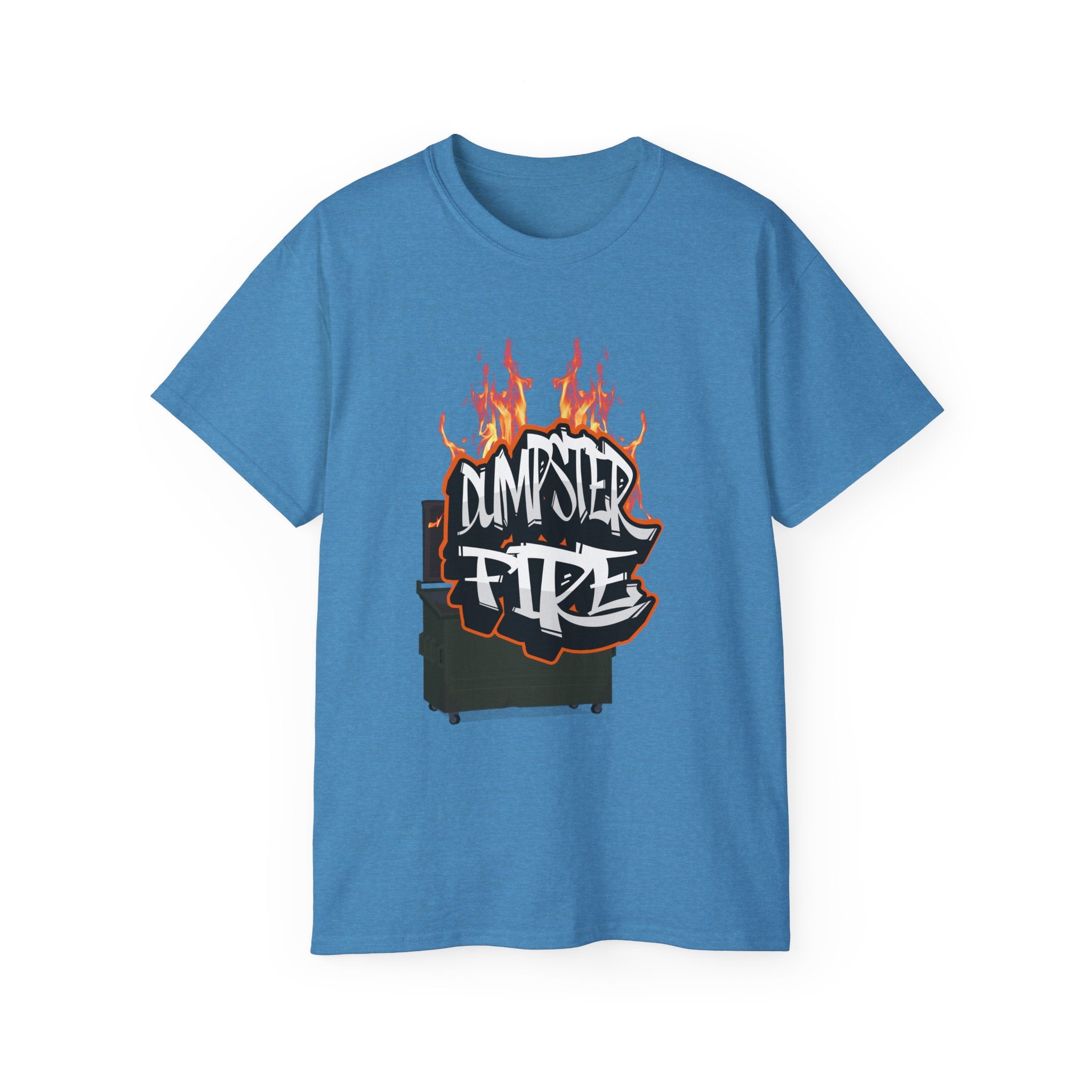 Dumpster Fire - Unisex T-Shirt (Front) - Damned Threads